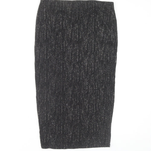 River Island Women's Black Midi Pencil Skirt Size 12