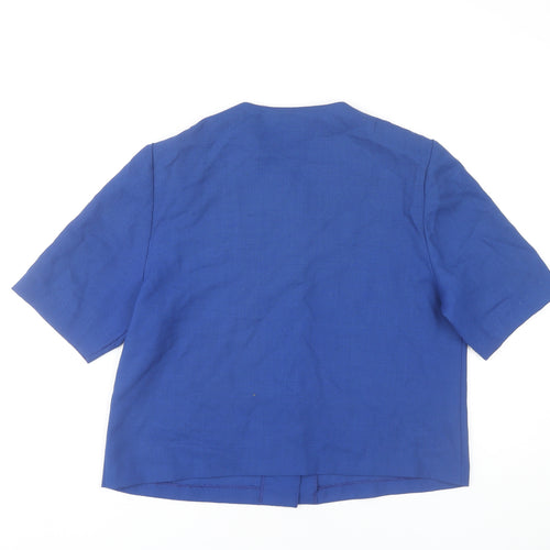 Richard Stump Blue Women's Blouse, Size 16 - Polyester/Wool Blend