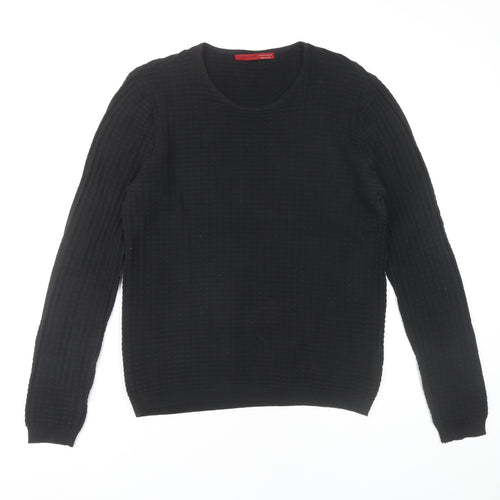 ZARA MAN Black Cotton Pullover Jumper - M