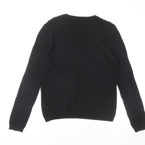 ZARA MAN Black Cotton Pullover Jumper - M