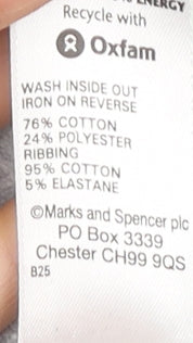 Marks & Spencer Women's Grey Full Zip Hoodie Size 16