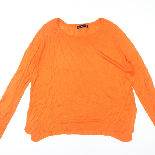 Zara Women's Orange L Pullover Jumper