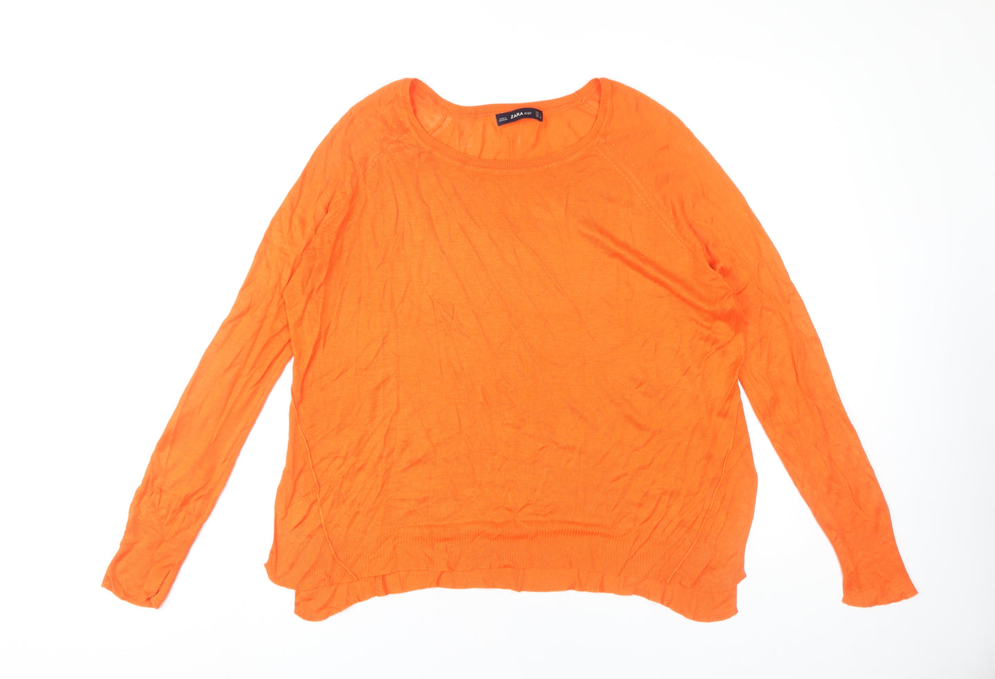 Zara Women's Orange L Pullover Jumper