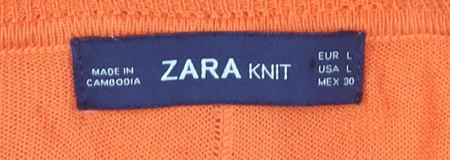Zara Women's Orange L Pullover Jumper