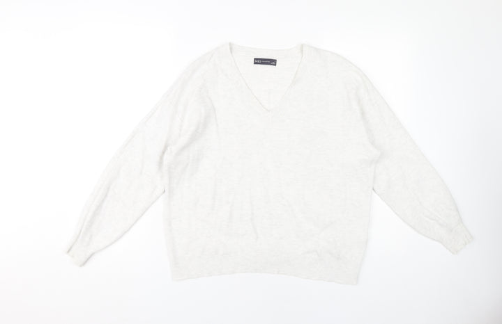 Marks and Spencer Women's Grey Pullover Jumper M