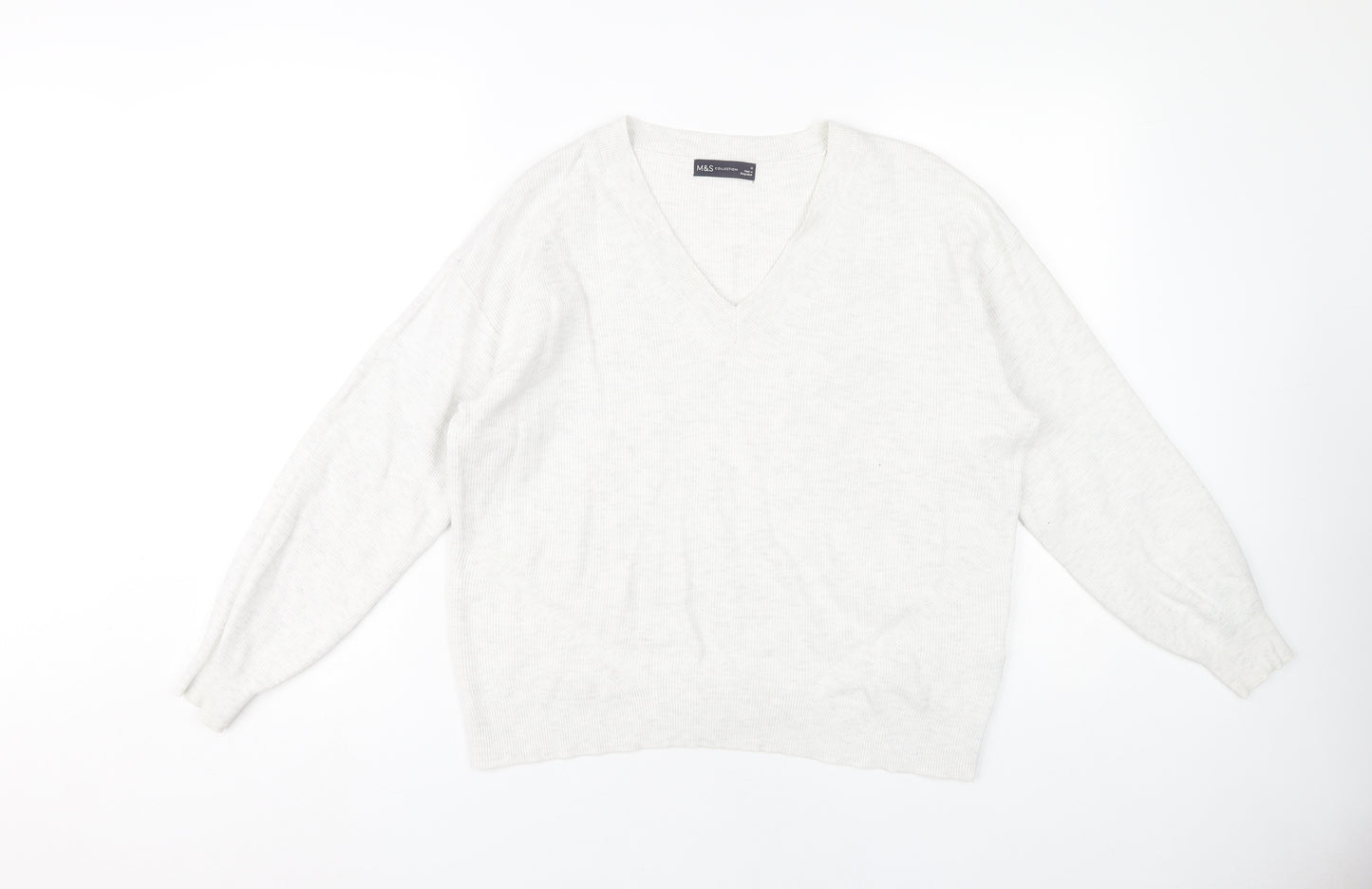 Marks and Spencer Women's Grey Pullover Jumper M