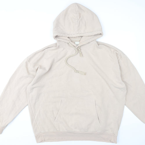 Pull & Bear Women's Beige Pullover Hoodie Size 14