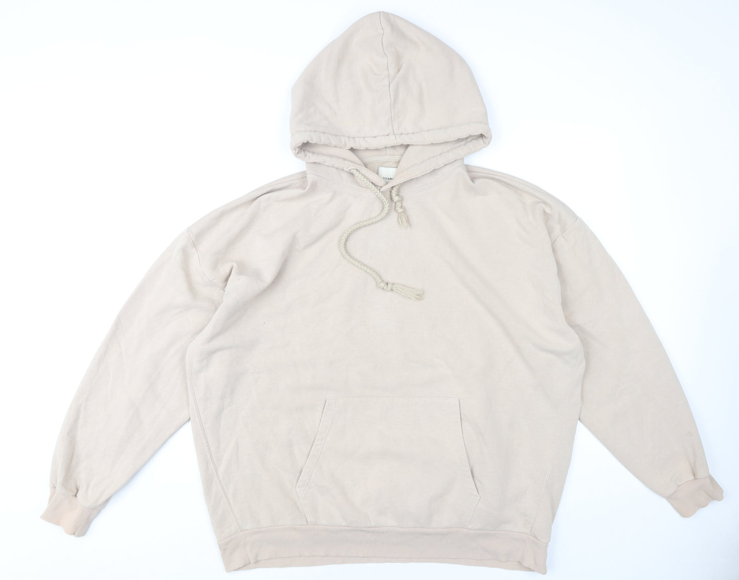Pull & Bear Women's Beige Pullover Hoodie Size 14