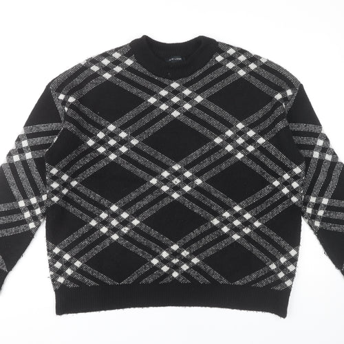 New Look Women's Black Check Pullover Jumper M