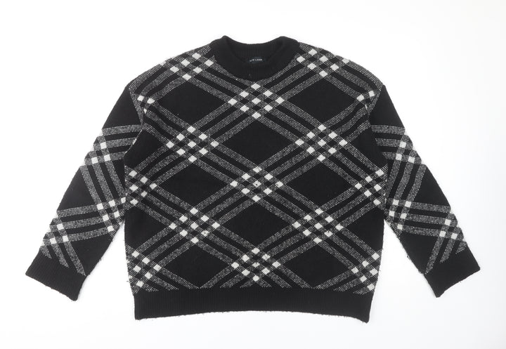 New Look Women's Black Check Pullover Jumper M