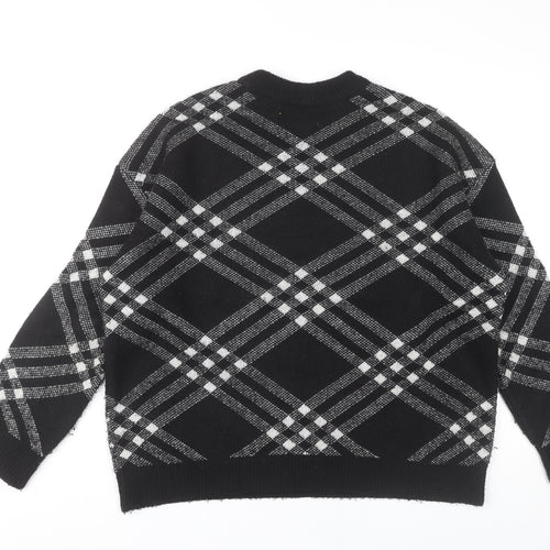 New Look Women's Black Check Pullover Jumper M