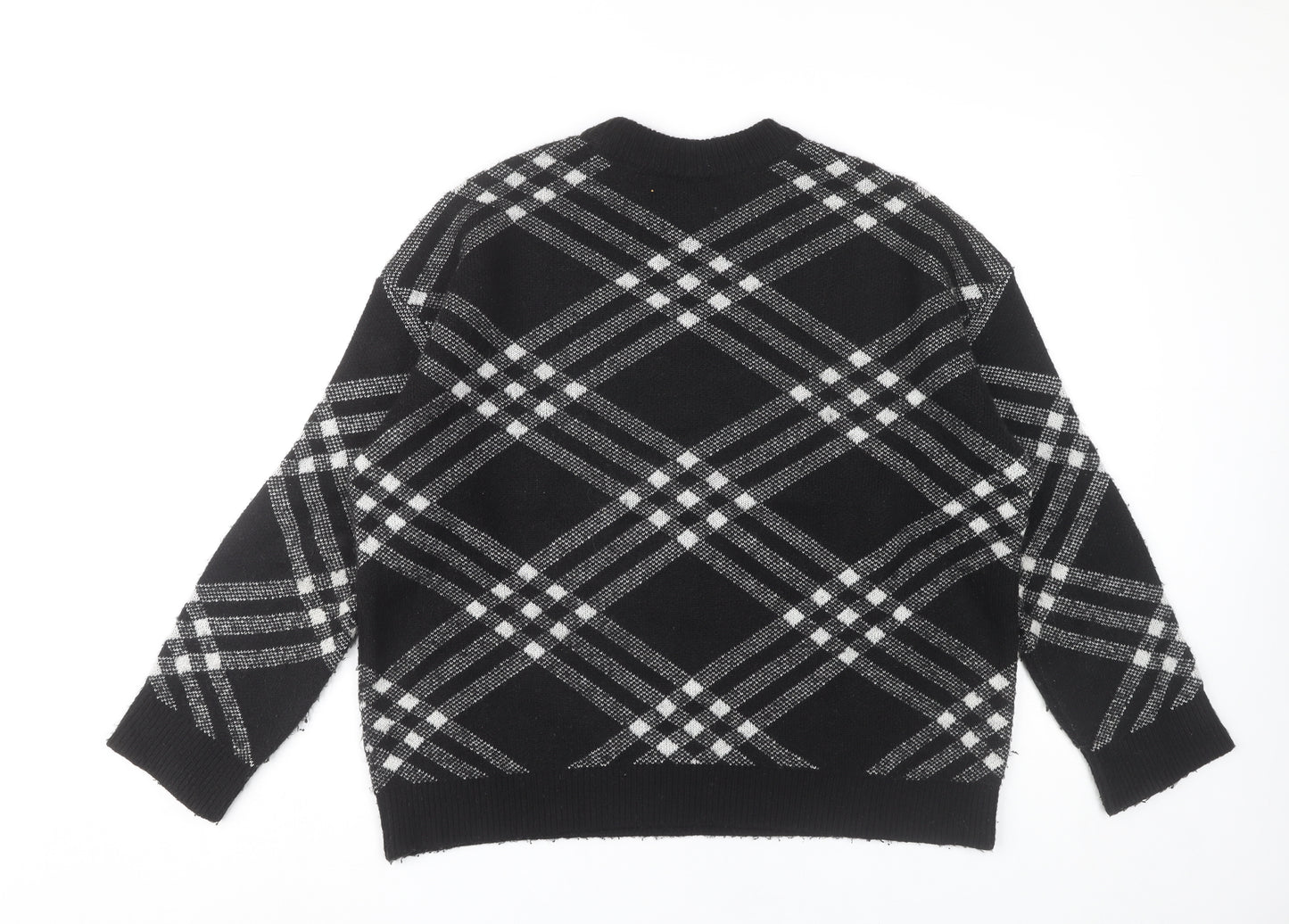 New Look Women's Black Check Pullover Jumper M