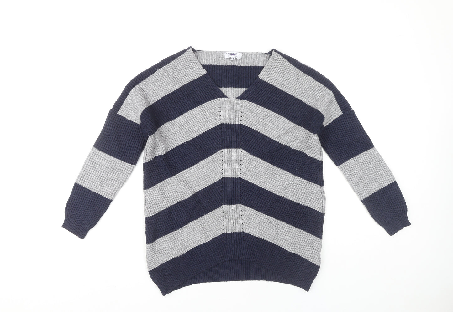 Cerulean Women's Multicoloured Striped Pullover Jumper S