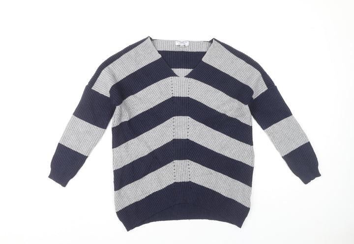 Cerulean Women's Multicoloured Striped Pullover Jumper S