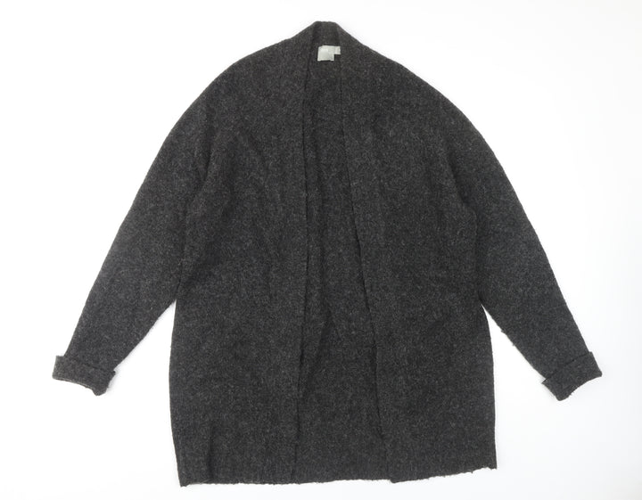 ASOS Women's Grey Open Front Cardigan, Size 10, Long Sleeve