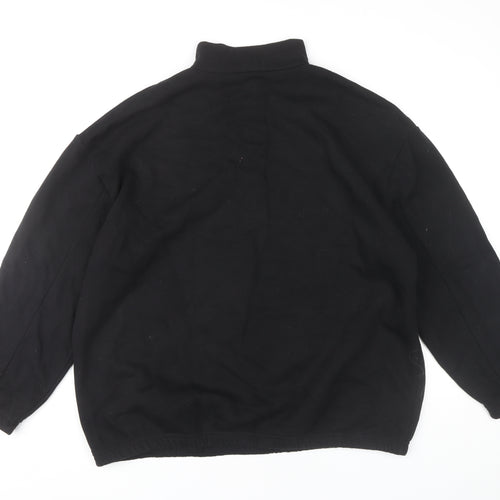 Boohoo Women's Black 1/4 Zip Sweatshirt Size 20