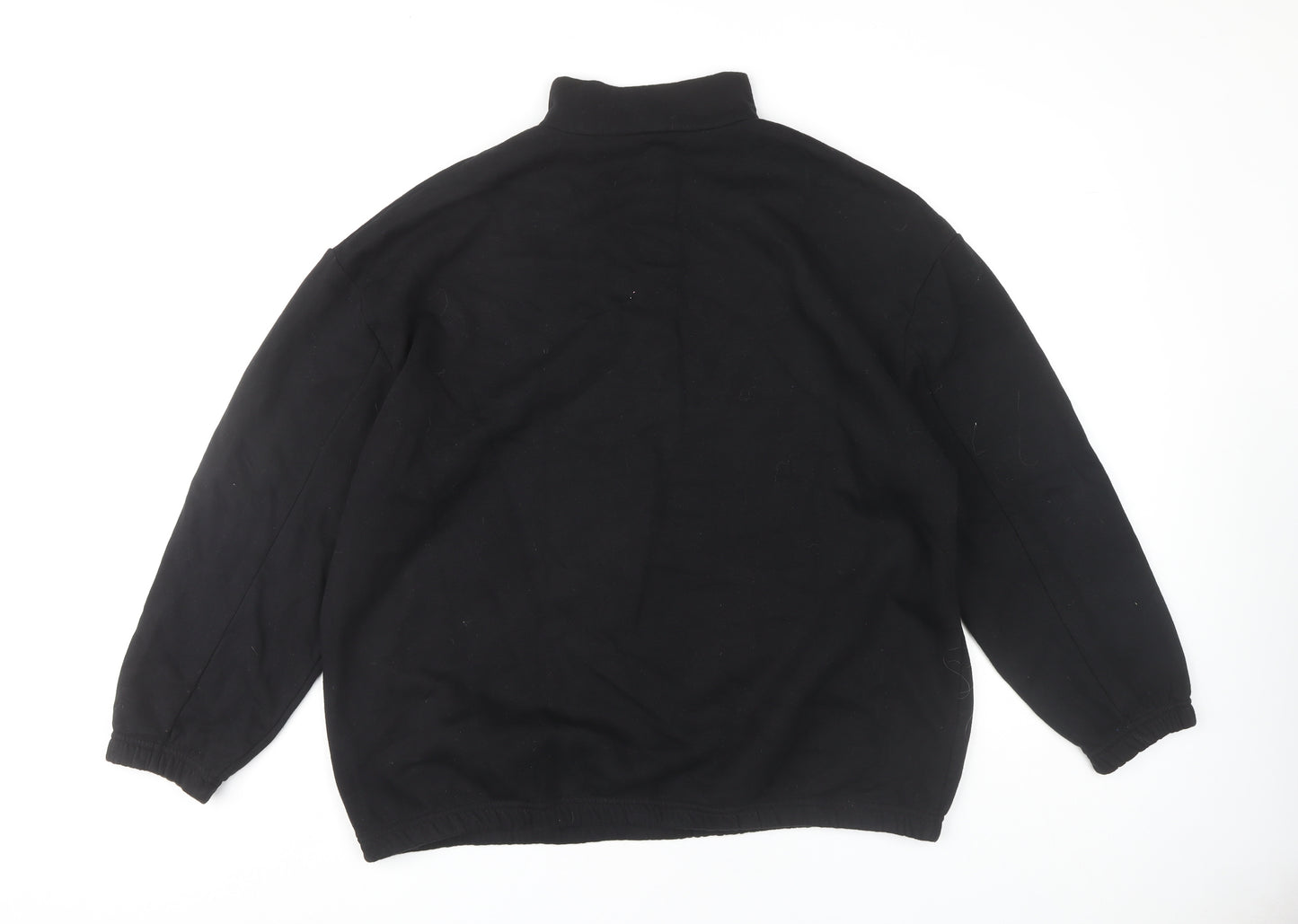 Boohoo Women's Black 1/4 Zip Sweatshirt Size 20