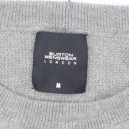 Burton Menswear Grey Pullover Jumper - Men's Medium