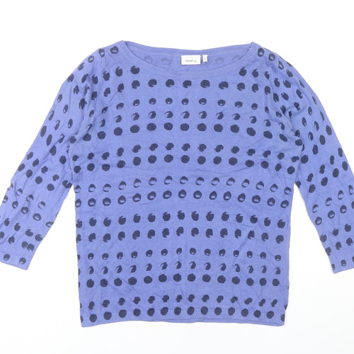 Next Women's Blue Polka Dot Pullover Jumper Size 12