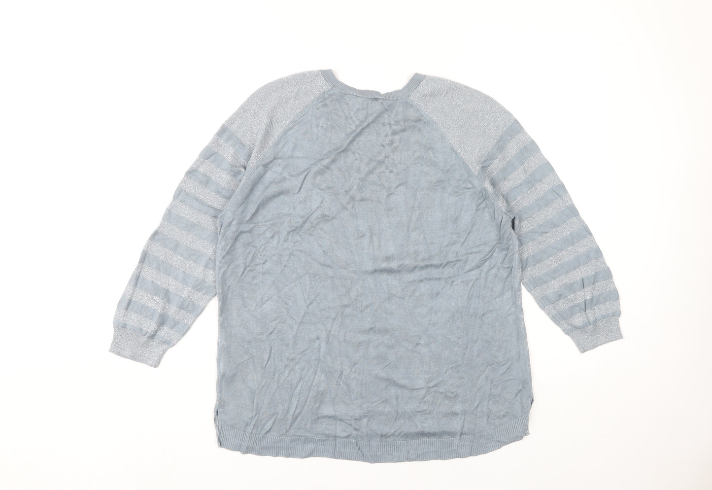 Dorothy Perkins Women's Blue Striped Pullover Jumper
