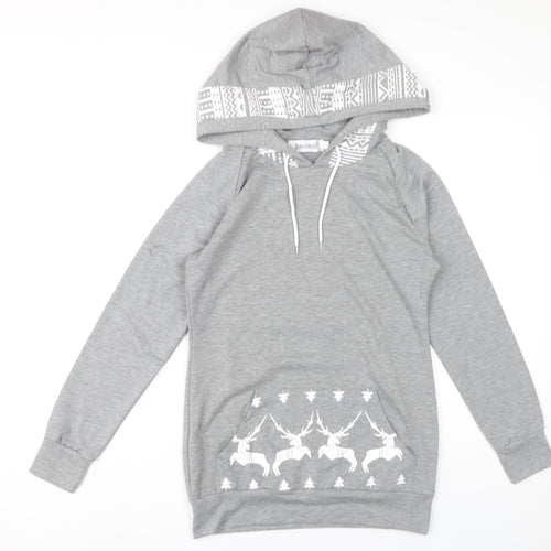 BIUBIU Women's Grey Hooded Pullover Hoodie - Size S