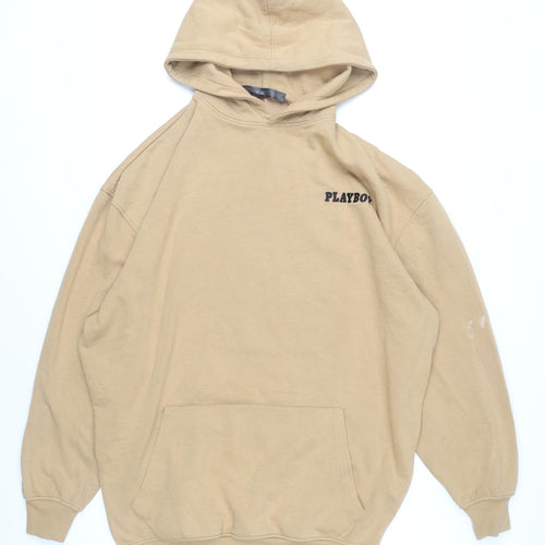 Missguided Women's Beige Hoodie, Size 4, Graphic Pullover