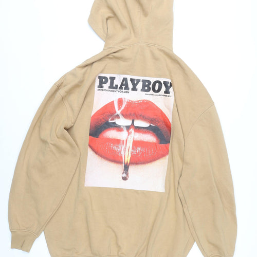 Missguided Women's Beige Hoodie, Size 4, Graphic Pullover