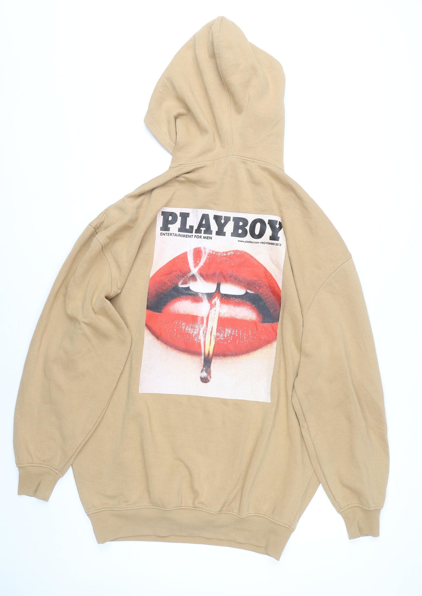 Missguided Women's Beige Hoodie, Size 4, Graphic Pullover