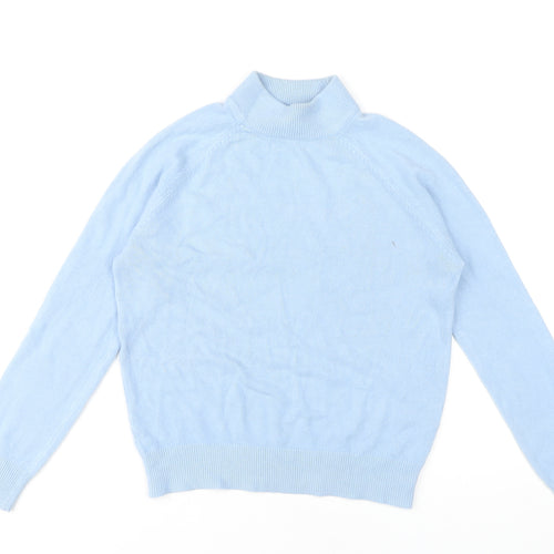 BHS Women's Blue Mock Neck Pullover Jumper Size 10