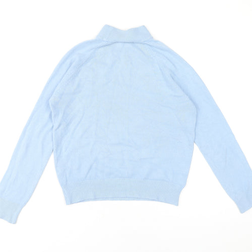 BHS Women's Blue Mock Neck Pullover Jumper Size 10