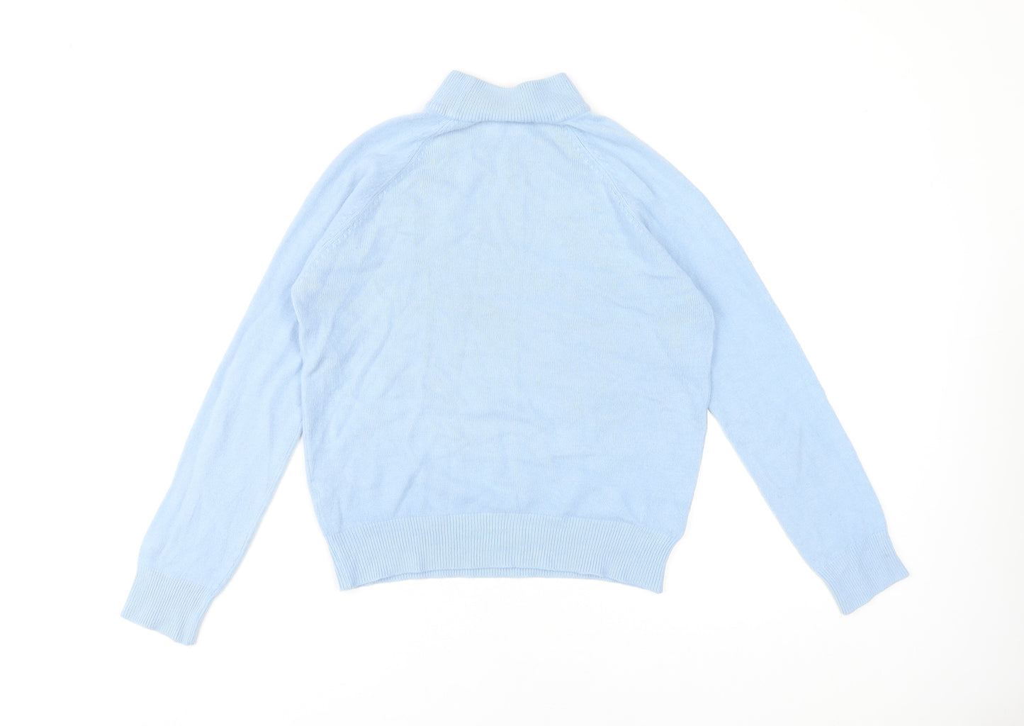 BHS Women's Blue Mock Neck Pullover Jumper Size 10