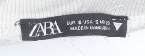 Zara Women's Beige Pullover Sweatshirt, Size S