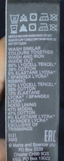 Marks and Spencer Women's Blue S Pullover Hoodie