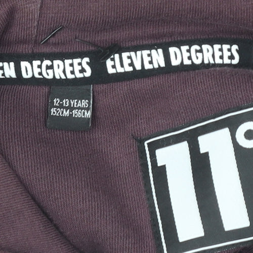 Eleven Degrees Boys Brown Pullover Hoodie 12-13 Years