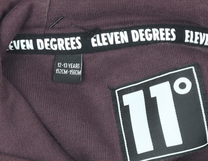Eleven Degrees Boys Brown Pullover Hoodie 12-13 Years