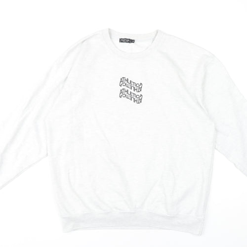 Nasty Gal Women's White Sweatshirt M Casual Long Sleeve