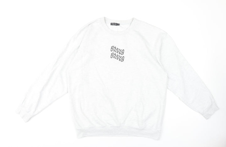 Nasty Gal Women's White Sweatshirt M Casual Long Sleeve