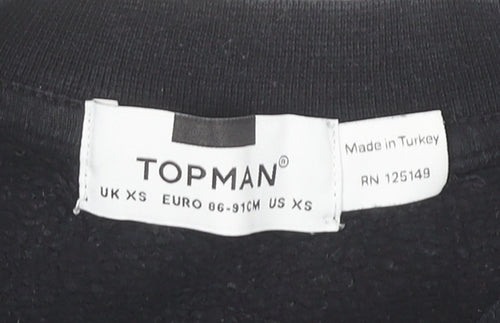 Topman Men's Black Berlin Graphic Sweatshirt XS