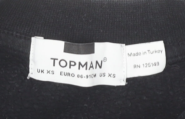 Topman Men's Black Berlin Graphic Sweatshirt XS