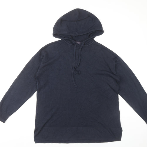 Marks and Spencer Women's Navy Pullover Hoodie, M, Acrylic