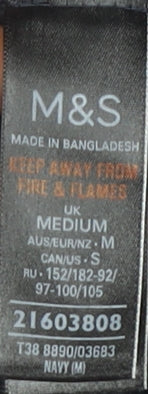 Marks and Spencer Women's Navy Pullover Hoodie, M, Acrylic