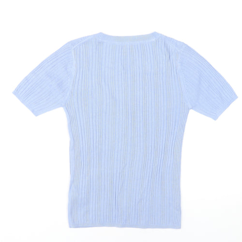 Marks and Spencer Women's Blue Slim Fit T-Shirt