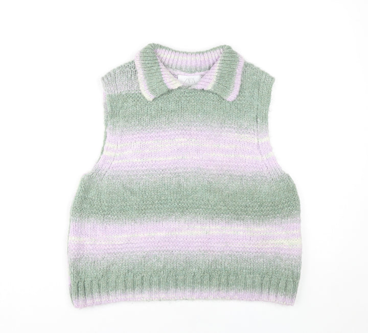 Zara Girls Multicoloured Knit Vest, Size 13-14