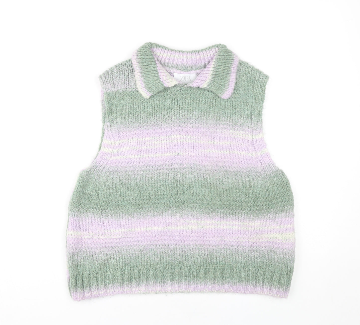 Zara Girls Multicoloured Knit Vest, Size 13-14