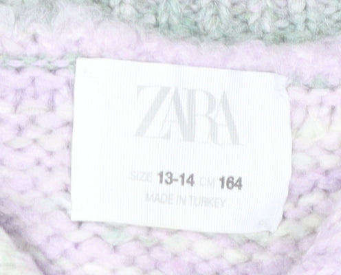 Zara Girls Multicoloured Knit Vest, Size 13-14