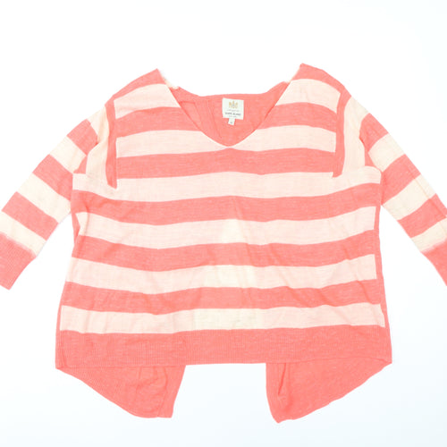 River Island Women's Pink Striped Cardigan UK10