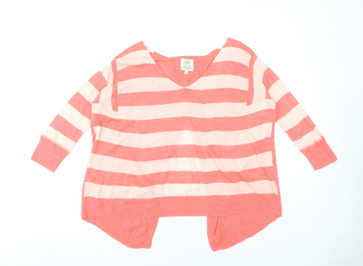 River Island Women's Pink Striped Cardigan UK10
