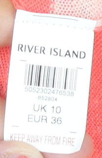 River Island Women's Pink Striped Cardigan UK10