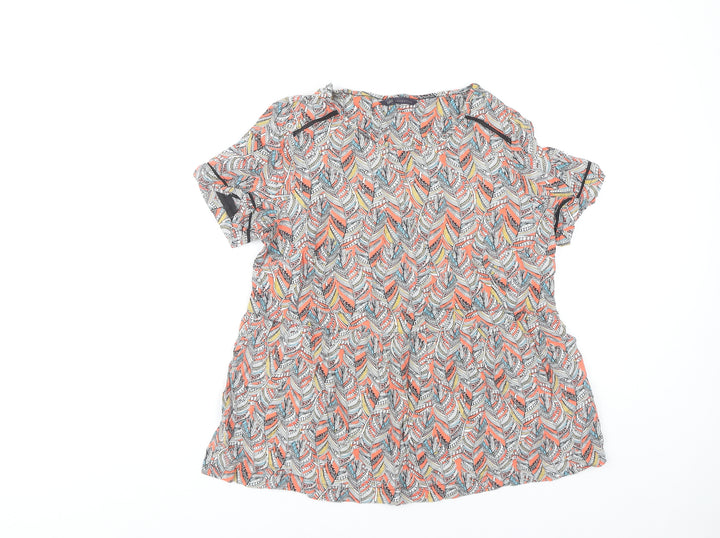Marks and Spencer Women's Geometric Multicoloured Top, Size 10