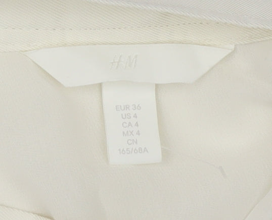 H&M Women's Ivory Long Flare Skirt Size 8